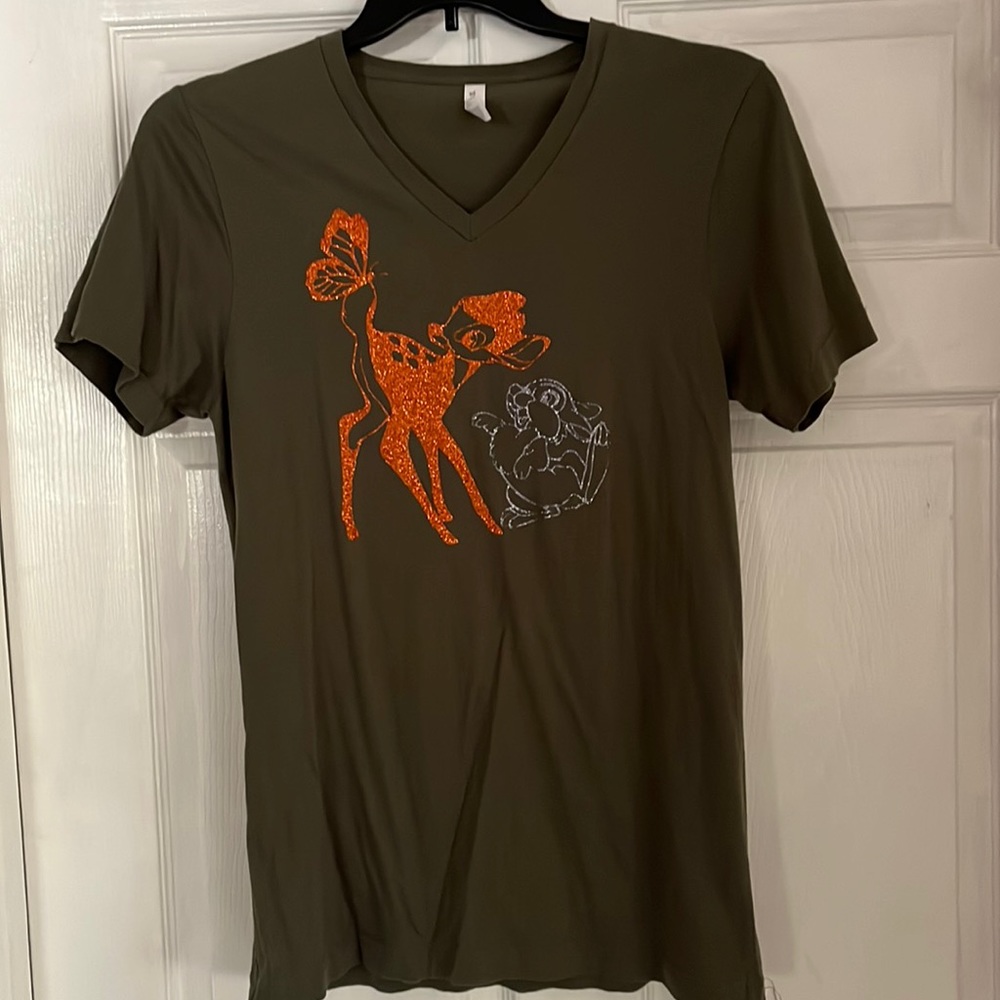 Custom made t-shirt with vinyl and cricut, Bambi and thumper design